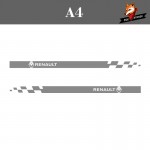 Customized Sport Styling Vinyl Decal Side Skirt Stripe Car Body DIY Customized Stickers For Renault Sandero Twingo